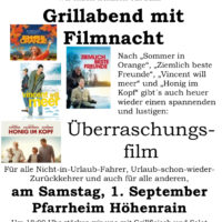 Bei jedem Wetter: Grillen mit Film in Höhenrain