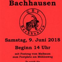 Es ist wieder soweit: das Goaßbockfest Bachhausen 2018
