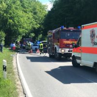 Berger Holz zwei Stunden gesperrt - ein Unfall mit glücklichem Ausgang