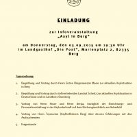 Neue Infos: Asyl in Berg