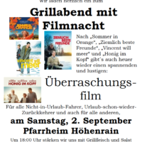 Die Kolpingsfamilie lädt zum Grillen mit Film