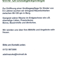 Und noch eine Baustelle: Großtagespflege sucht Räume