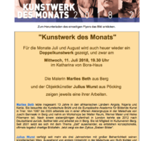 Julius Wurst und Marlies Beth heute beim "Kunstwerk des Monats" Julius Wurst und Marlies Beth heute beim "Kunstwerk des Monats"