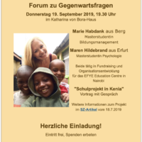 Marie Habdank zum "Schulprojekt in Kenia" Marie Habdank zum "Schulprojekt in Kenia"