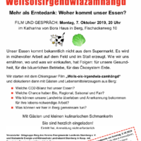 Erinnerung: Heute Abend geht es ums Essen