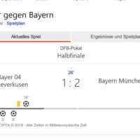 Noch Pause in Berg / schon 2:1 für Bayern