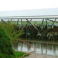 Solaranlage im Regenguss Solaranlage im Regenguss