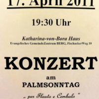 Konzert am Palmsonntag Konzert am Palmsonntag