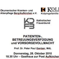 Prof. Dr. Peter Paul Gantzer spricht in Aufkirchen