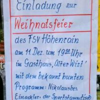 Heute: Weihnatsfeier mit Einackter