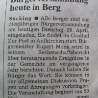 Heute Bürgerversammlung