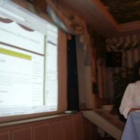 Elke Link beim live-bloggen in der Post Elke Link beim live-bloggen in der Post