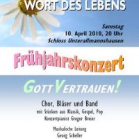 Frühjahrskonzert am Samstag im Schloss Unterallmannshausen