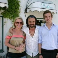 Filmset Berg - Dreharbeiten vor dem Café Frühtau